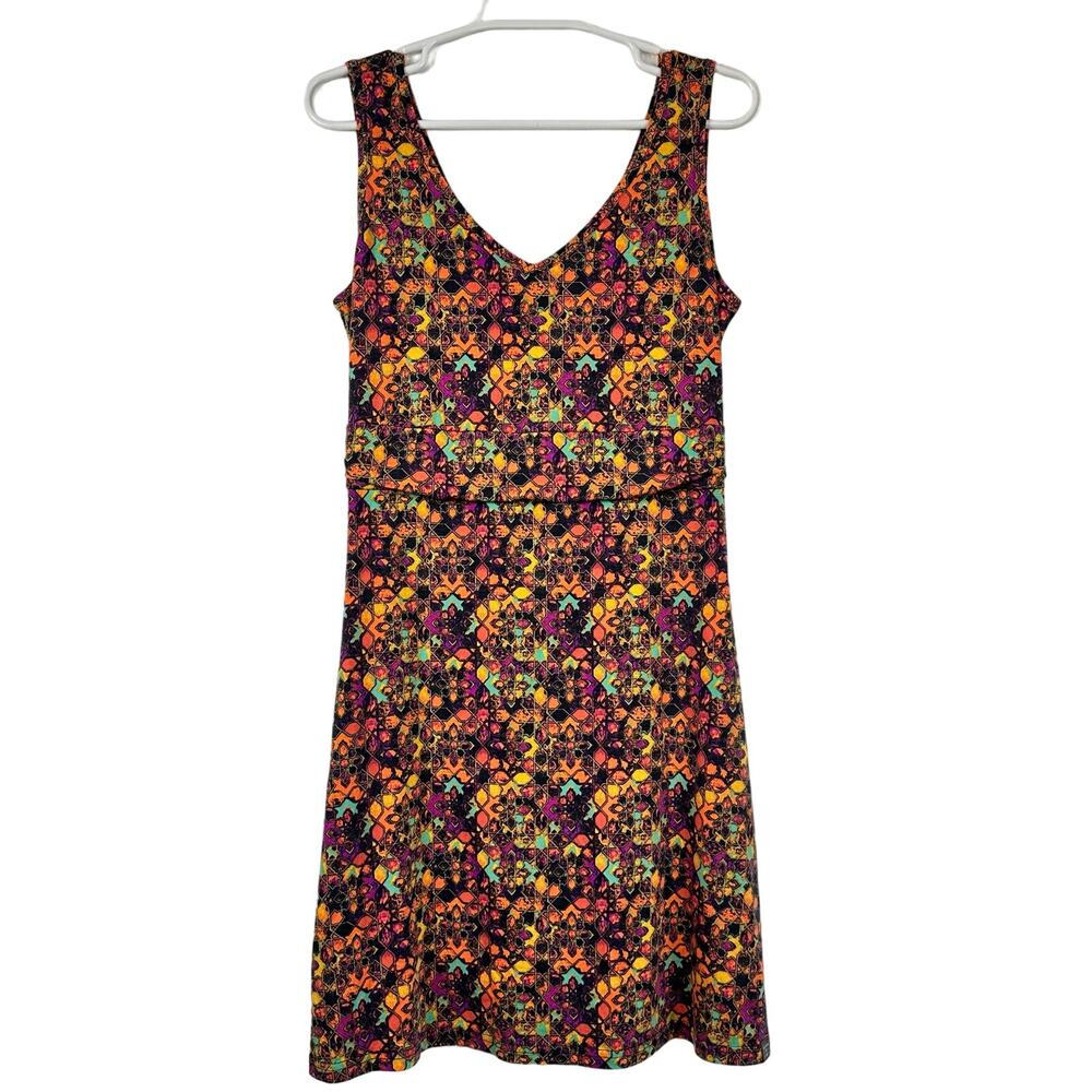 Title Nine Floral Tank Dress Med Athletic Travel Vacation Tennis